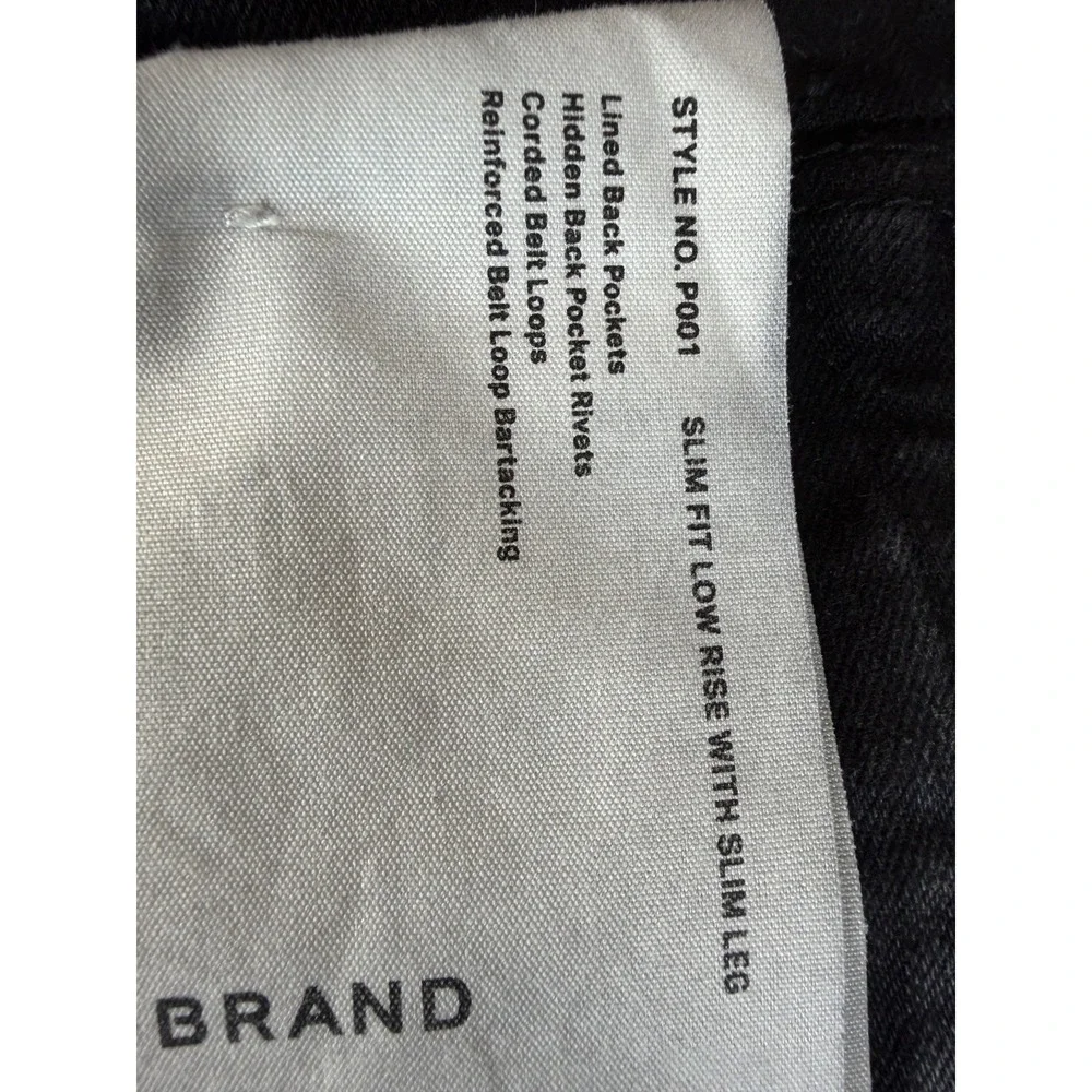 Purple Brand P001 Black Wash Slim Fit Jeans Low Rise Men's Size 33 Fits (32x33)